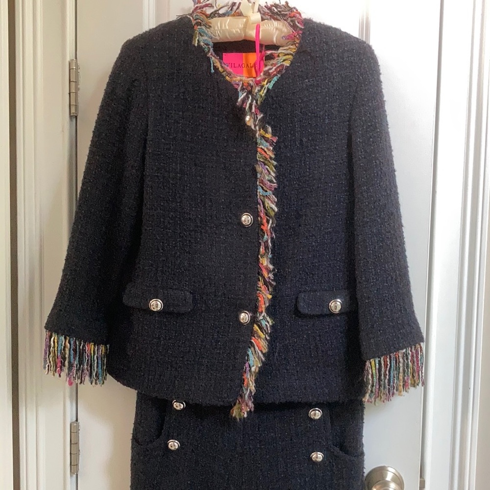 Vilagallo black 2 piece pantsuit